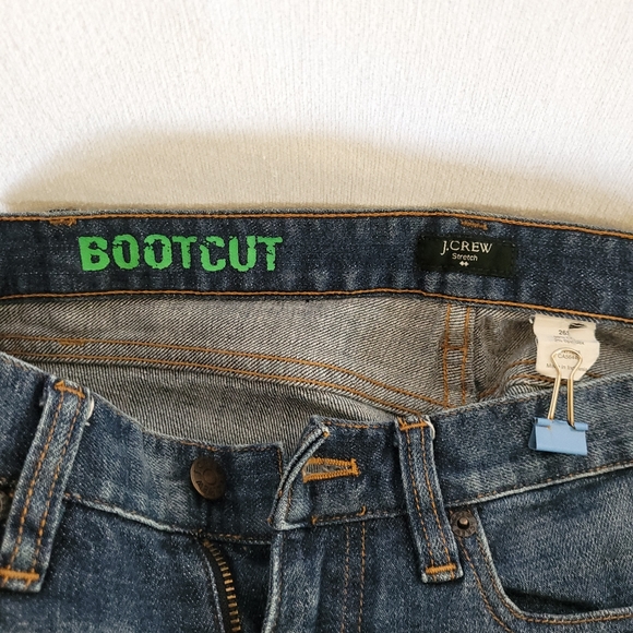 J. Crew Stretch Dark Wash Low Rise Bootcut Jeans, size 26S - Picture 5 of 7
